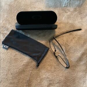 Oakley Black Eyeglasses with Case and Pouch